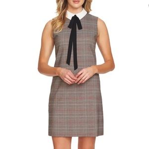CeCe Glen Plaid Sleeveless Shift Dress